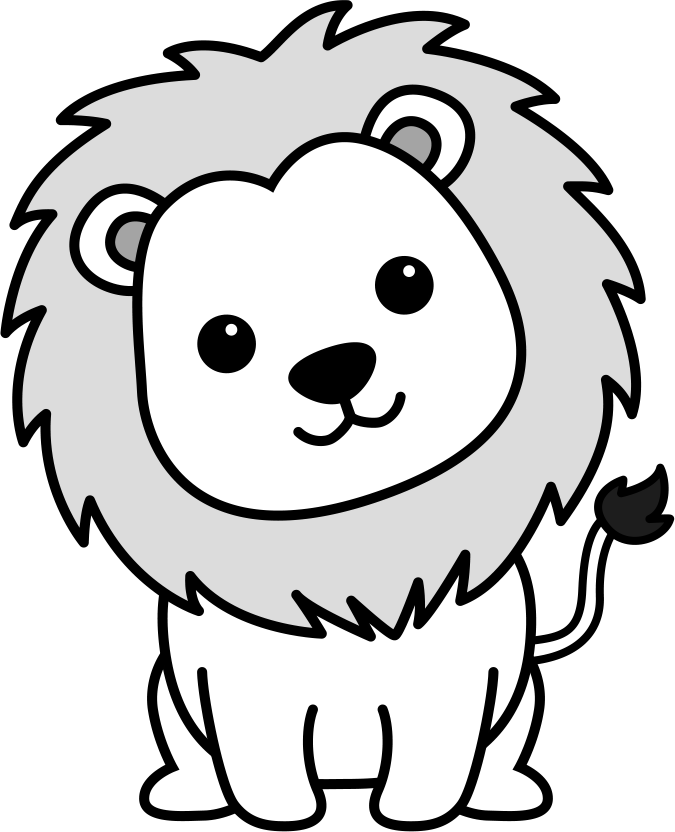 Friendly lion illustration